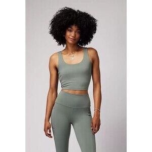 SPIRITUAL GANGSTER Indie Dream Tech Eco Jersey Bra L Agave Green NWT B51